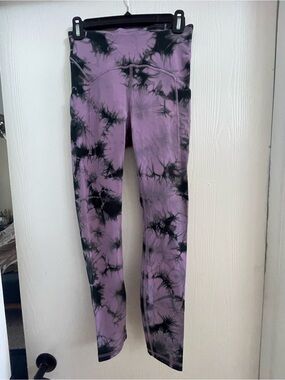 lululemon athletica Purple and Black Tie-Dye Leggings